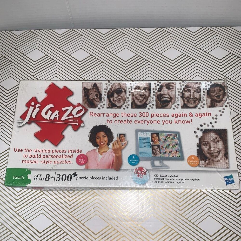 Hasbro Jigazo Puzzle Family Fun Mosaic style‎ personalized Jigsaw Activity New